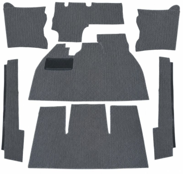 Teppichsatz bouclé grau Teppich für VW Käfer 8.68-7.72  Limousine - 7 Teilig Innenausstattung Innenraum Teppich Fahrgastraum